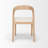 Sunfield Oak Wood w/ Cream Fabric Open Back Dining Chair