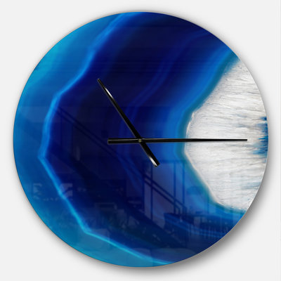 Blue Agate Crystal - Modern wall clock