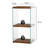 Modern Bookshelf with 100% Tempered Glass Shelves, Solid Wood Frame, 15.7 x 31.5 x 13.8 inches | Stylish Natural Finish | Disassembled for Easy Assembly | Perfect for Home Office, Living Room & Study Spaces-1832099774