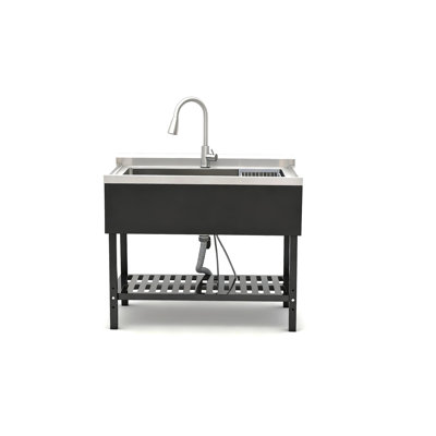 Stainless Steel Utility Sink, Freestanding Sink 1