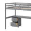 Lit mezzanine simple avec bureau et tiroirs-1942755025