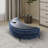Upholstered Half Crescent Moon Storage Bench Large Ottoman-291626519