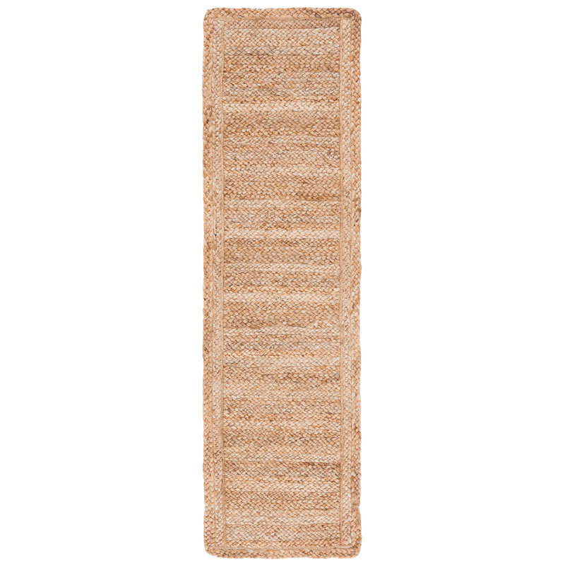 Tapis en jute tissé à la main Weinman, Tapis de couloir 2 pi 3 po x 14 pi