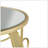 Modern Side Table [Metal Frame +Mirror Top]