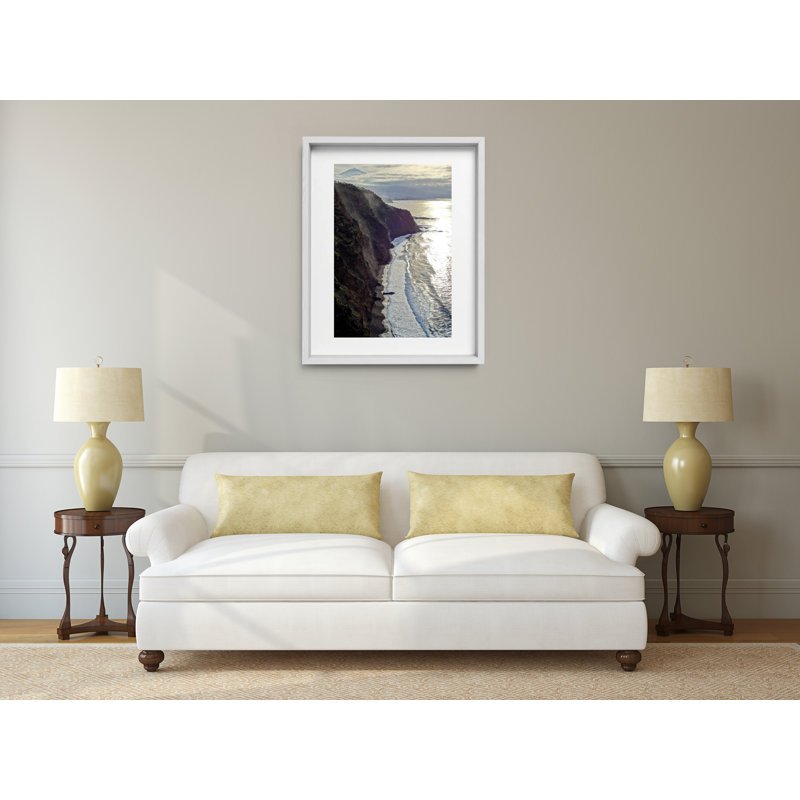 Morning Mountain Mist Print by Joseph Regan, 26" H x 36" W x 0.75" D, White