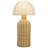 Santo Rattan Table Lamp With Dome Shade In White Natural