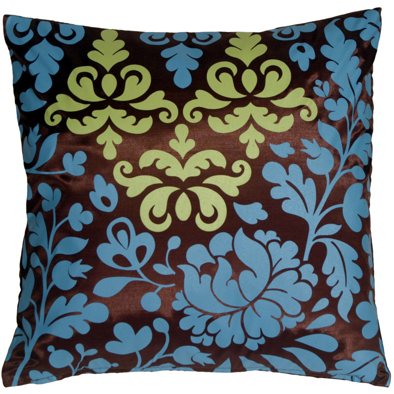 Coussin Bohemian, Brun / bleu / olive
