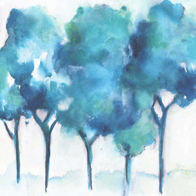 Turquoise Forest by Joyce Combs - Wrapped Canvas Print, 30cm H x 30cm W x 3.8cm D