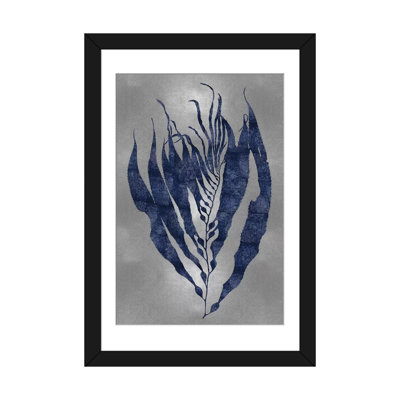 « sea life series : blue on silver i », reproduction d’impression sur toile
