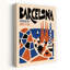 «Barcelona Art And Sun», impression abstraite de palmiers, art mural-133613682