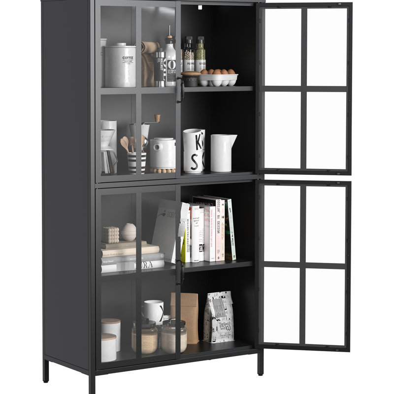 Metal Storage Chest With Spacious Interior, Fall Device, For Home Decor Cabinet Antique Look, Shelves, Stable Feet Bedrooms
