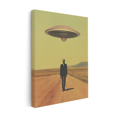 UFO and Man In Desert