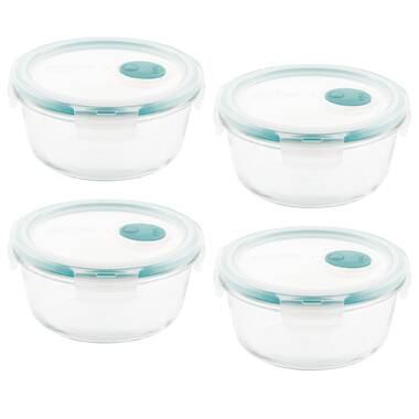 10 Packs Glass Food Storage Containers with Lids (Built in Vent), Airtight  Meal