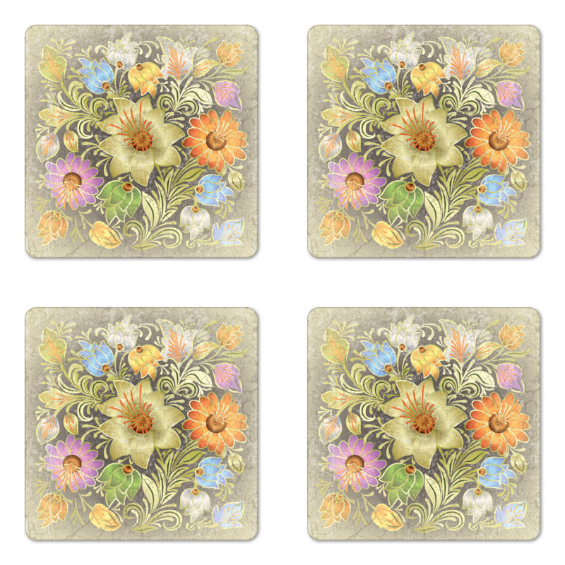 Square 4 Piece Coaster Set