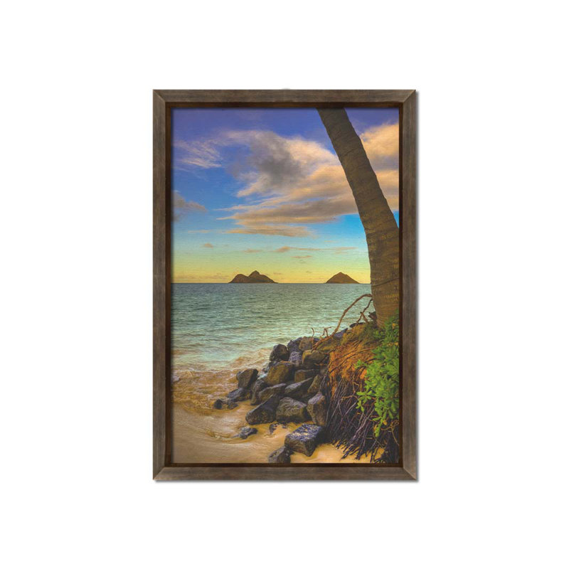 Lanikai Palm par Kelly Wade. Impression sur papier - Montée et encadrée avec, image, H 49 po x l 34 po