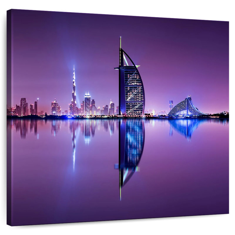 Nicci Dubai Skyscrapers Reflection, 36" H x 36" W