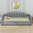 Extendable Upholstered Daybed With Storage Drawers And LED Light-924623044
