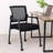 Akon Guest Armchair, Black Mesh, Steel Frame, Smooth-Roll Casters