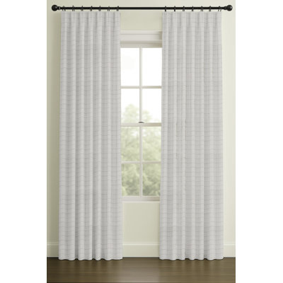 Ellora Embroidered Cotton Curtain in White
