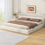 Lit rembourré, parfait pour les chambres à coucher modernes et élégantes, avec une structure durable et une conception confortable.-743324246