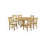 Ensemble de salle à manger 7 pièces composé d'une table de salle à manger ovale avec papillon et 6 chaises de cuisine, 42 x 60 pouces, chêne-124279156-109975861