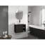 Meuble-lavabo mural 28 po avec lavabo en céramique blanche et porte à fermeture en douceur, emballage KD-132915523-132915525