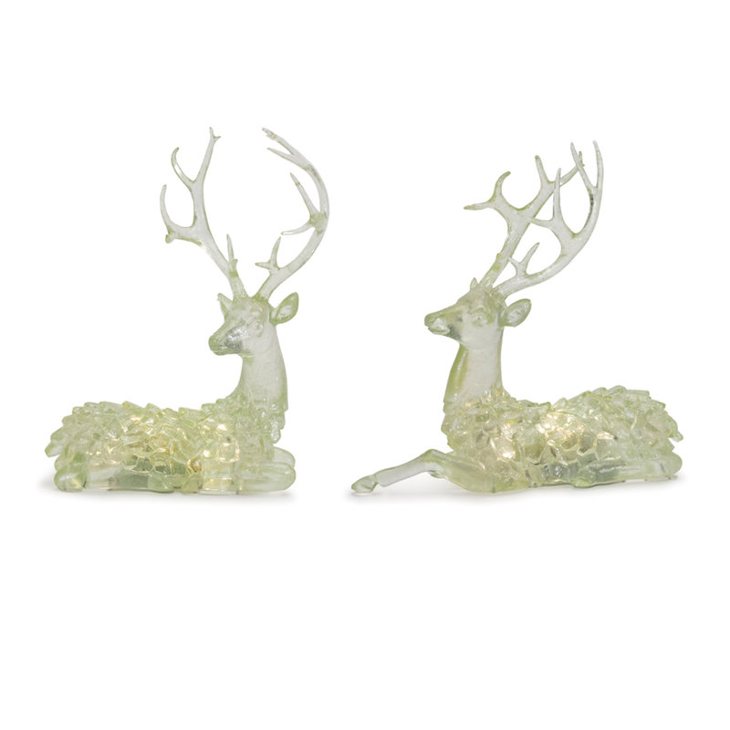 Cerf vert sauge à DEL (ensemble de 2)