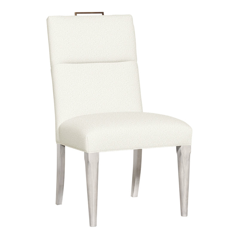 Thom Filicia Home Fabric Tight Back Side Chair, Casa Blanca, Kenworth Pearl
