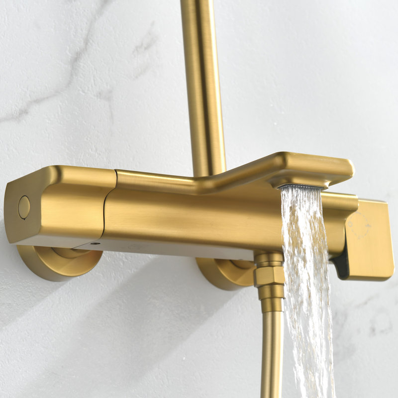 Système de douche complet pour salle de bain, Or