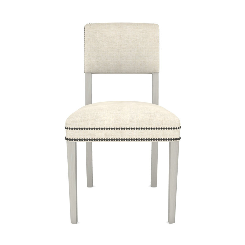 Newton By Michael Weiss Upholstered Dining Chair, Polyester Blend Tuck Linen, Wrenn