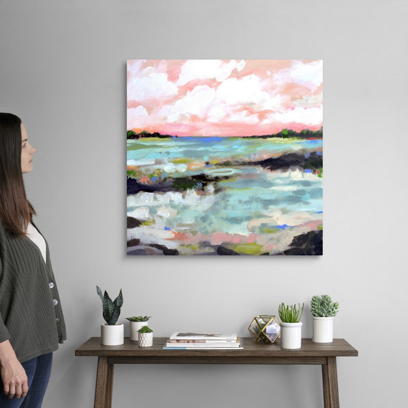 «Surfscape III» par Karen Fields - reproduction d'art, Toile tendue, H 30 po x l 30 po x P 1,25 po