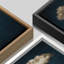 Bleu marine pastel classique nuages dans le ciel abstrait foncé, décoration murale minimaliste-98126506-98126505