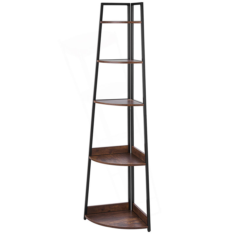 5 Tier Corner Shelf, Tall Corner Bookshelf, Plant Rack