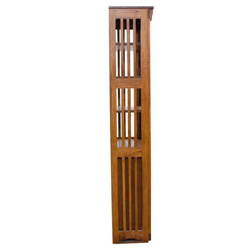 Bibliothèque standard H 72 "x l 24" Whittaker, Chêne foncé, (5 tablettes) H 72 po x l 24 po x P 12 po