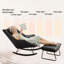 Chaise berçante simple de salon avec repose-pieds-111465368