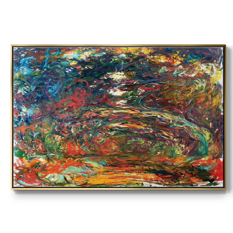 «Path Under The Rose Arches», Giverny, 1920, reproduction sur toile encadrée, H 25 po x l 37 po x P 2 po, Or