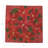 Christmas Poinsettia Cotton Sateen Cocktail Napkins