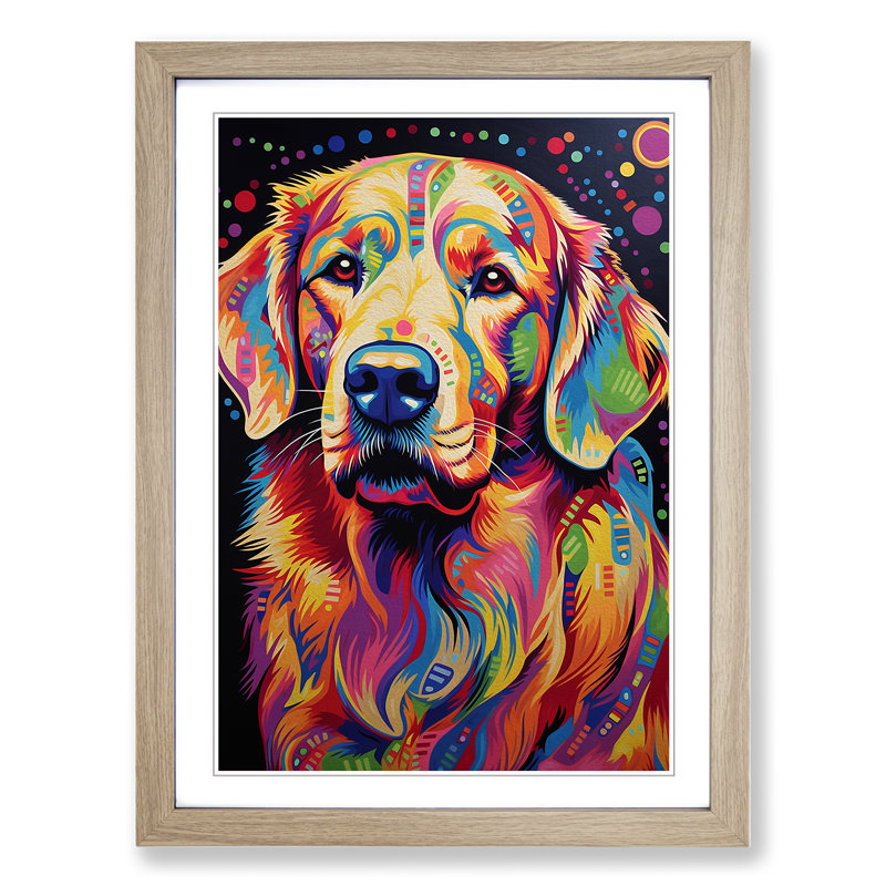 Golden Retriever Op - Framed Print