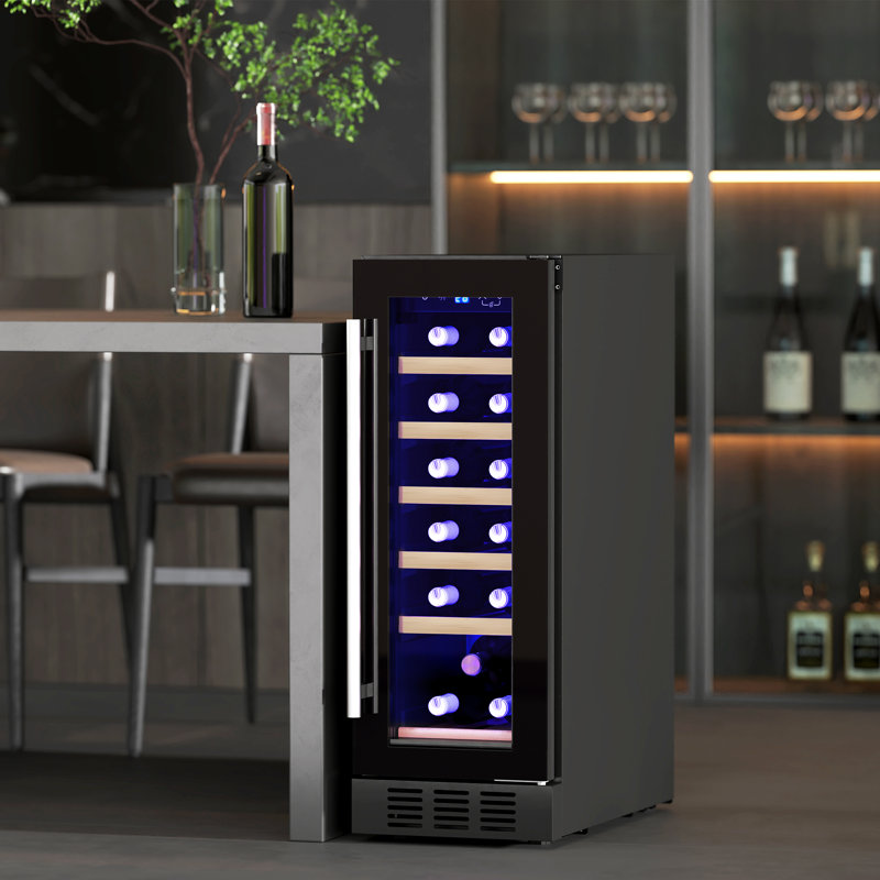 HOMCOM Single Zone 29.5cm Freestanding 19 Bottle Wine & Beverage Refrigerator