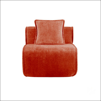 Canapé en velours sans accoudoirs Harrison, confort luxueux et design moderne pour tout espace de vie.