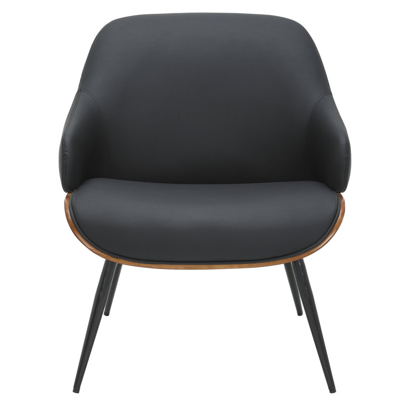 Fauteuil contemporain en similicuir et métal