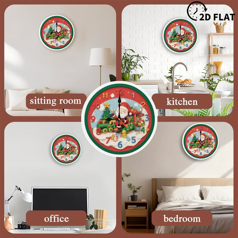 Christmas-Train-Santa-Clock