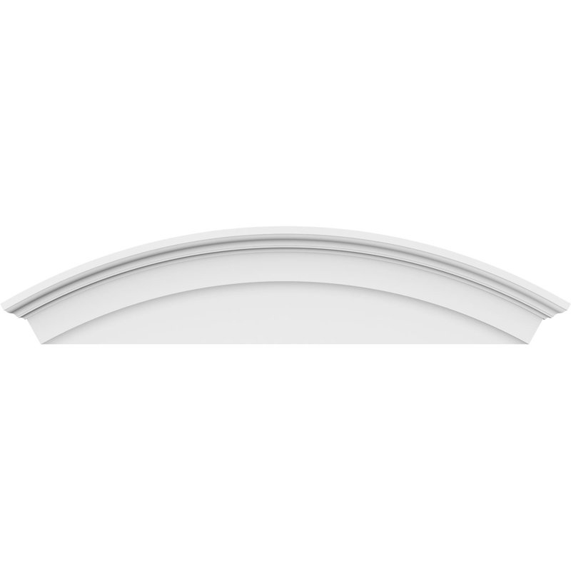 Fronton arqué en PVC de qualité architecturale, H 14 po x l 58 po x P 2 3/4 po