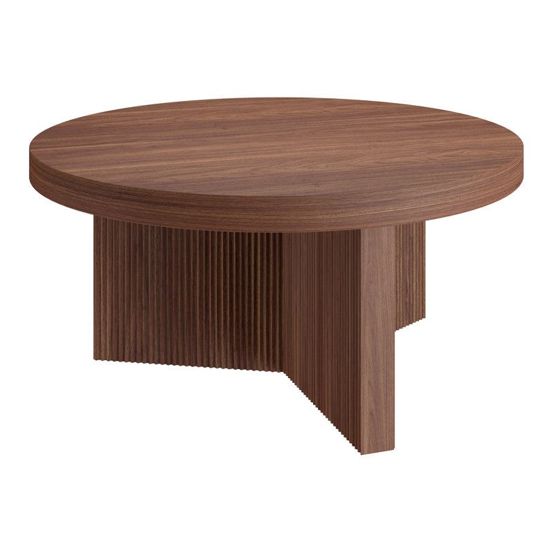Pedestal Coffee Table, Brown