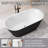 59'' x 30'' Freestanding Contemporary Soaking Acrylic Bathtub with Overflow and Drain-94374974