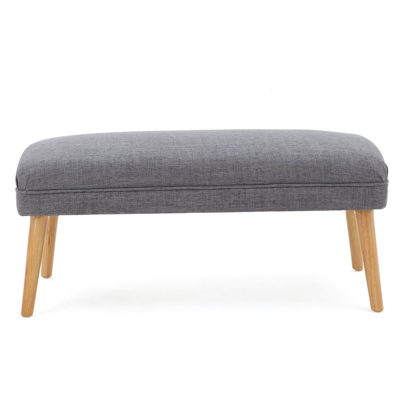 Gris contemporain avec repose-pieds en bois massif de style robuste