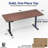 VIVO Electric 71" x 30" Stand Up Desk, Dark Walnut Table Top, Black Frame-126702808
