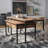 2 Piece Modern Nesting Coffee Table Set with Storage Drawer and Sled Base Metal Frames