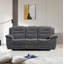 Ensemble de canapé inclinable manuel en microfibre 2 pièces, ensemble de salon, fauteuil et causeuse