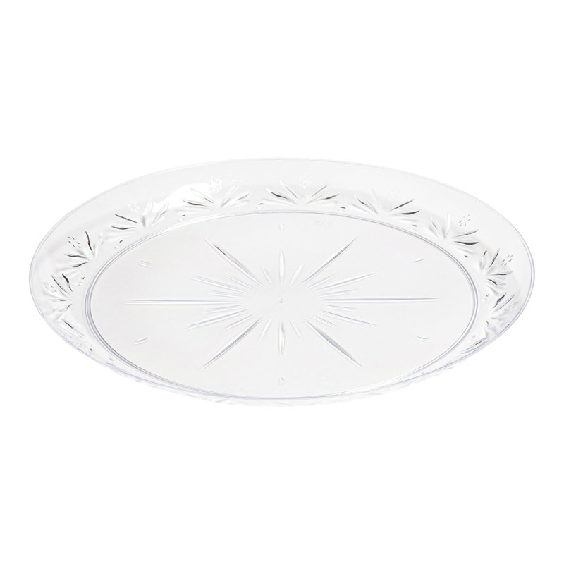 Assiettes à pâtisserie rondes jetables en plastique transparent à motif floral (6,25 po) - 240 assiettes